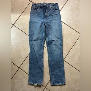 Abercrombie and Fitch 90’s Straight Ultra High Rise Jean - Washed Blue - 26